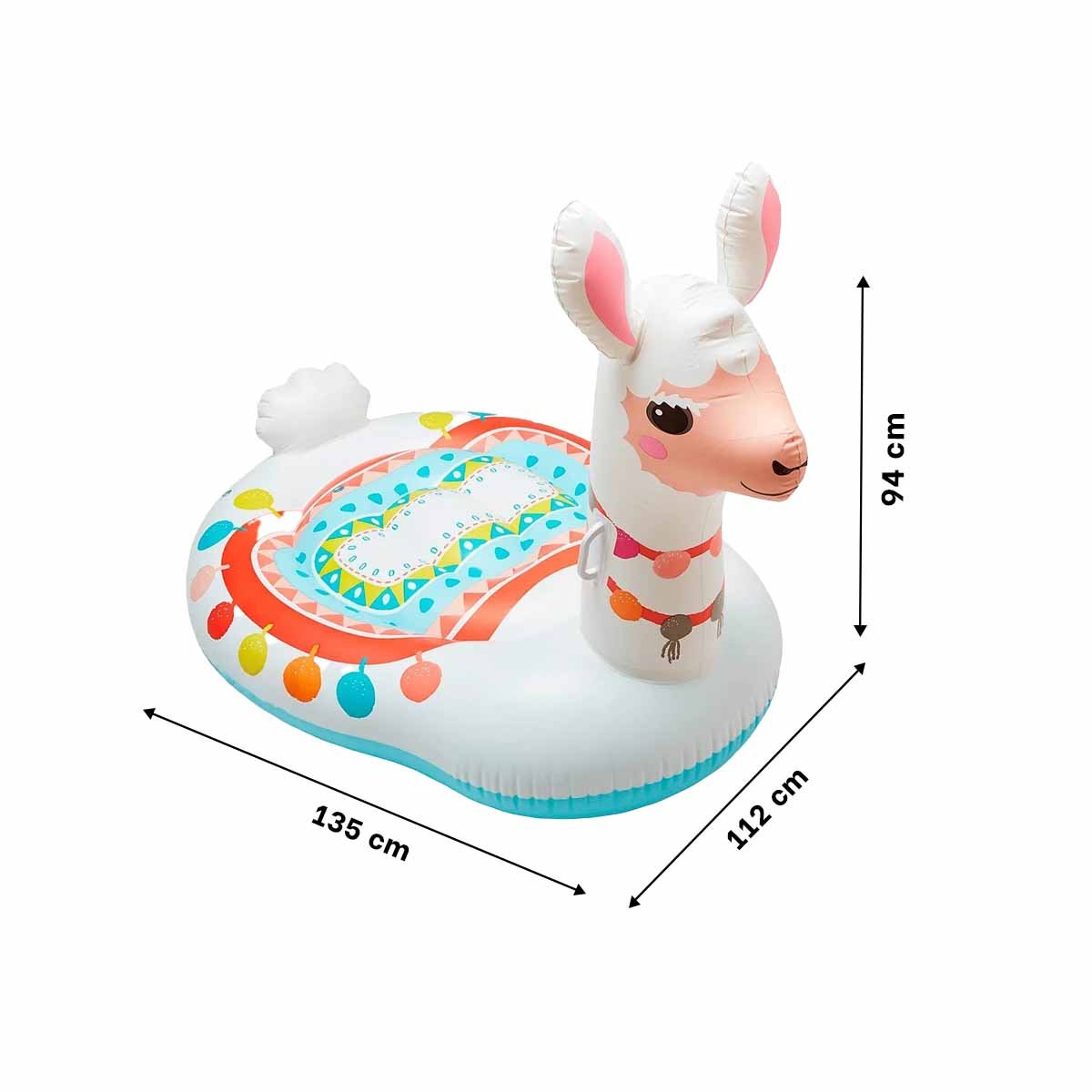 FLOTADOR INFANTIL LLAMA 94 X 135 X 112 CM LIGERO Y SEGURO Y+LIGAS REGALO - 4