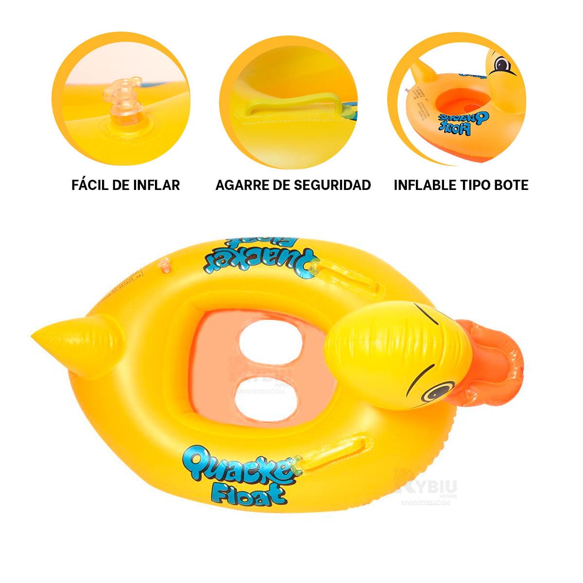 FLOTANTE ERGONOMICO DE PATO Y+BANDERITAS ADHESIVAS - 1