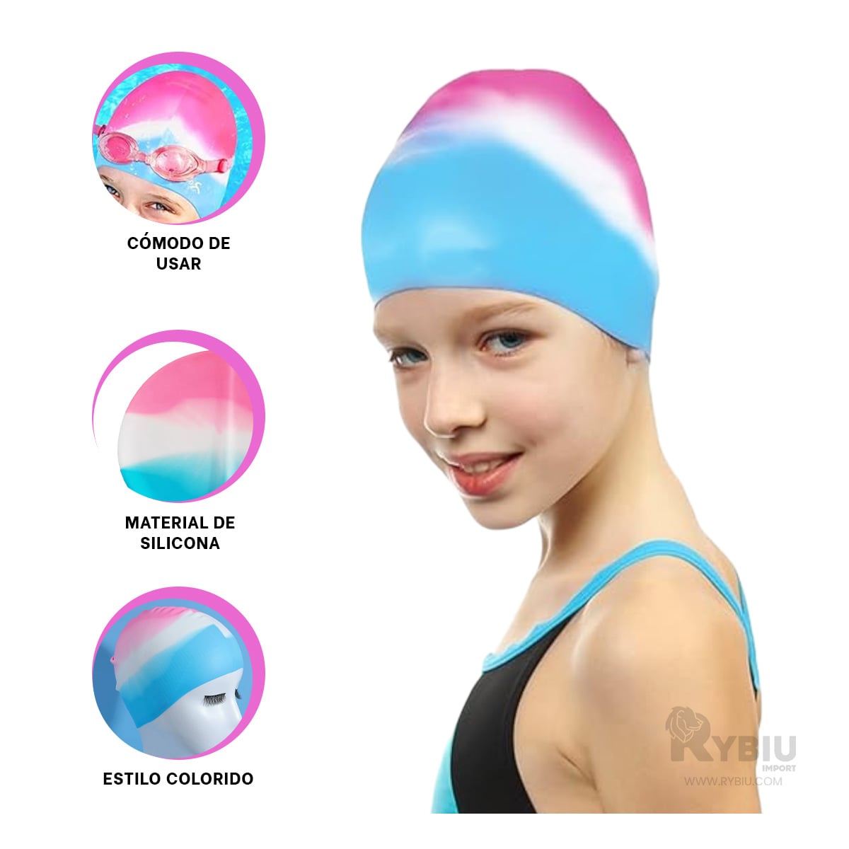 CUBRIDOR RYBIU MG-SC-4602 FUCSIA CABEZA NADAR + BANDERITAS ADHESIVAS - 1