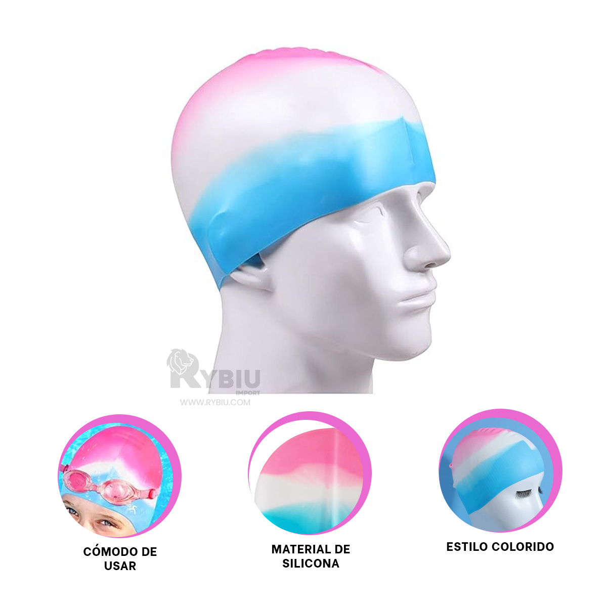 CUBRIDOR RYBIU MG-SC-4602 FUCSIA CABEZA NADAR + BANDERITAS ADHESIVAS - 2