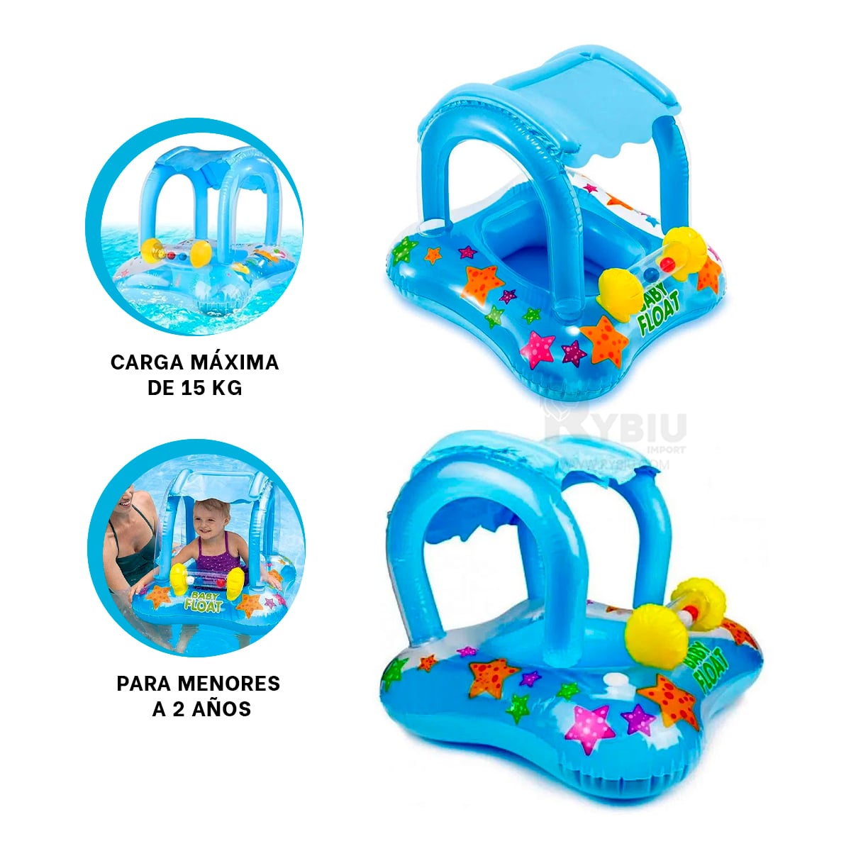SALVAVIDAS COMPACTO PARA NIÑO EN CELESTE Y+REGALO AGENDITA - 1