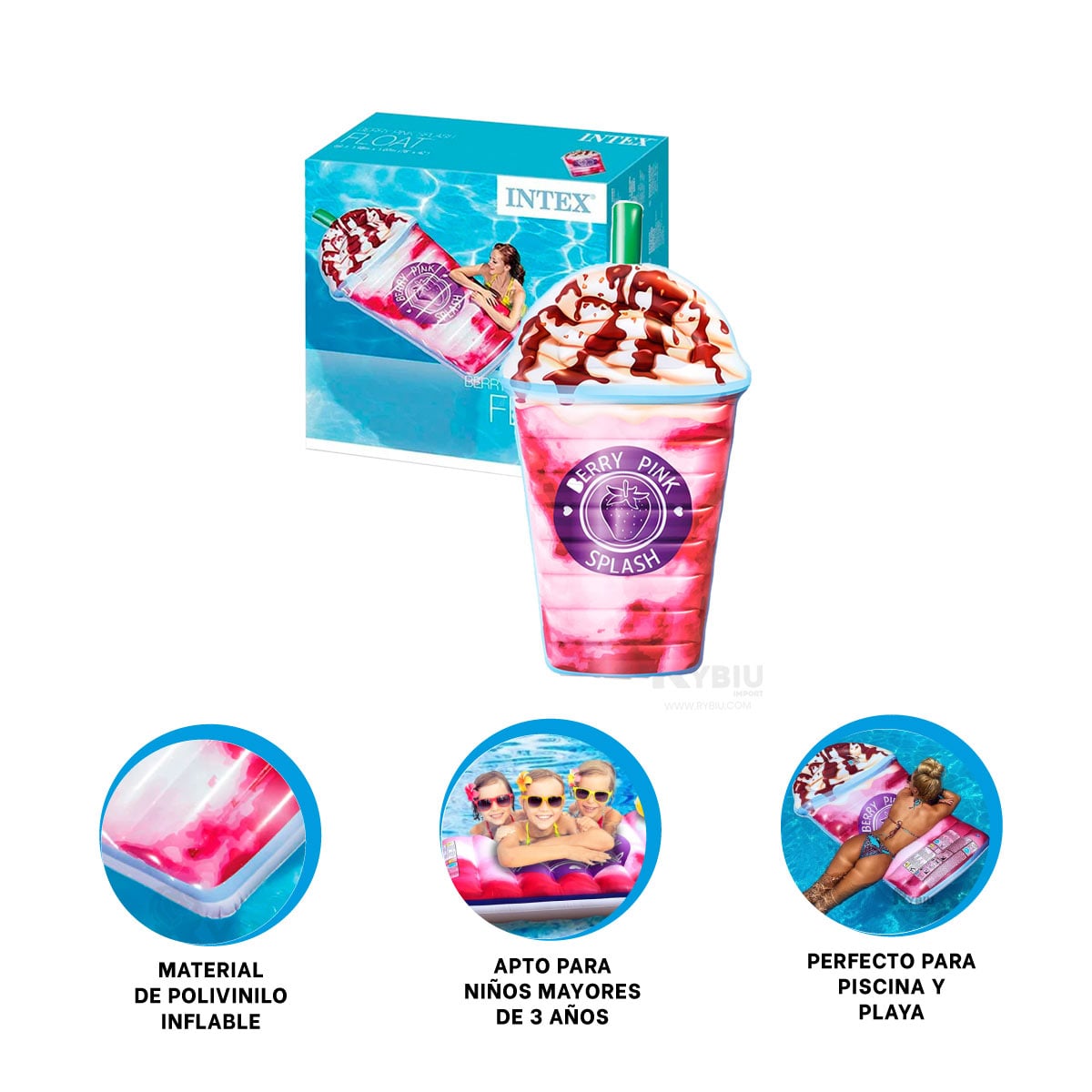 SALVAVIDAS DIDACTICO DE HELADO 198X107CM Y+REGALO STICKERS - 3