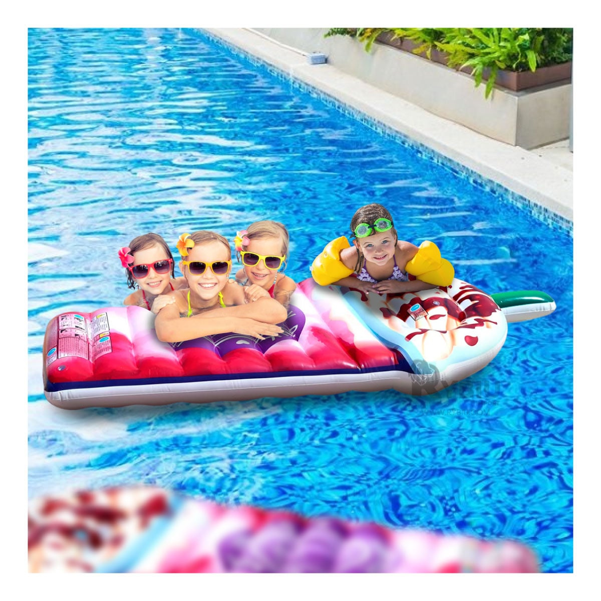 INFLABLE PARA NADAR HELADO 198X107CM Y+BANDERITAS ADHESIVAS - 2