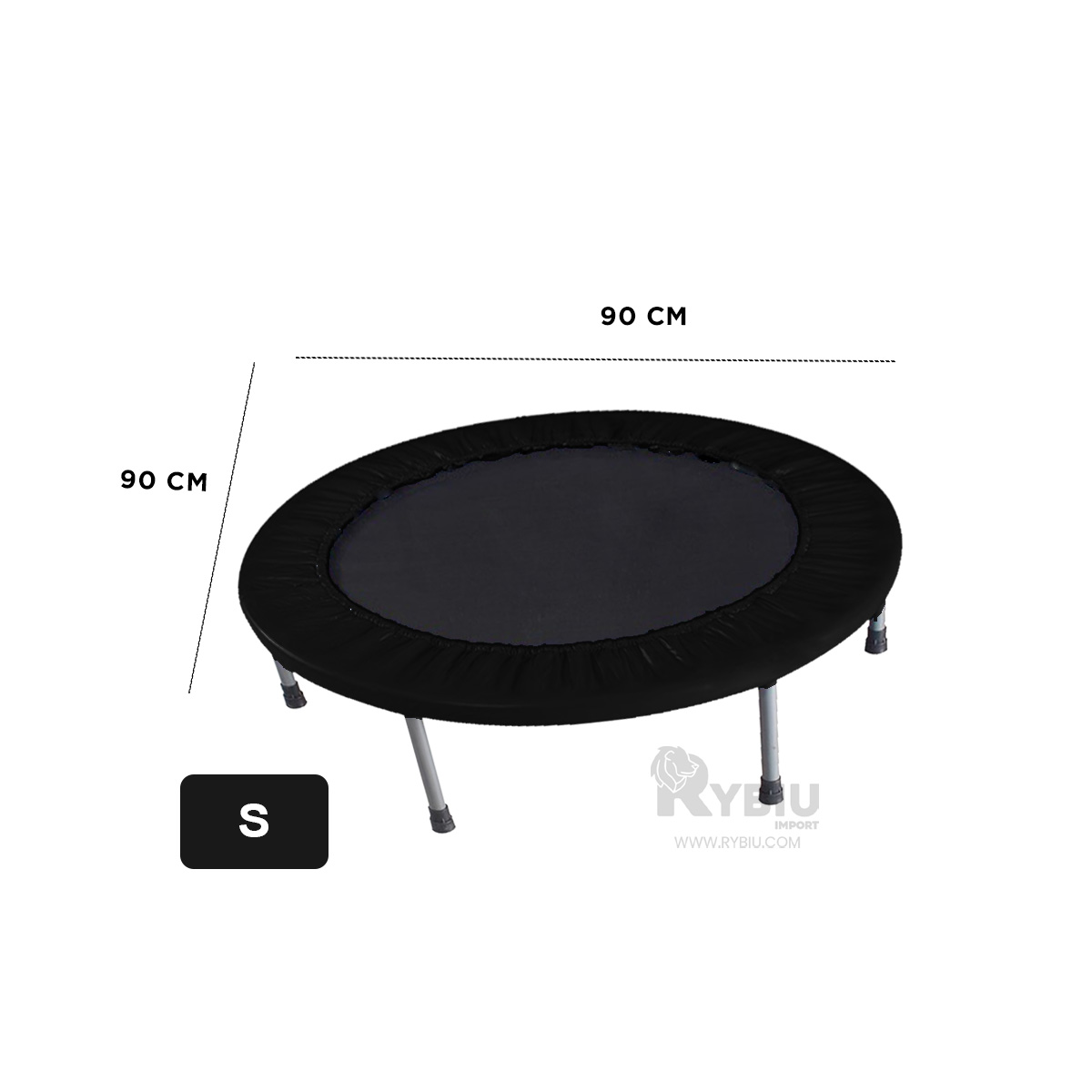 TRAMPOLÍN RYBIU DE30680 23X90CM UTIL EN TALLA S NEGRO + REGALO LIGAS PEINAR - 5