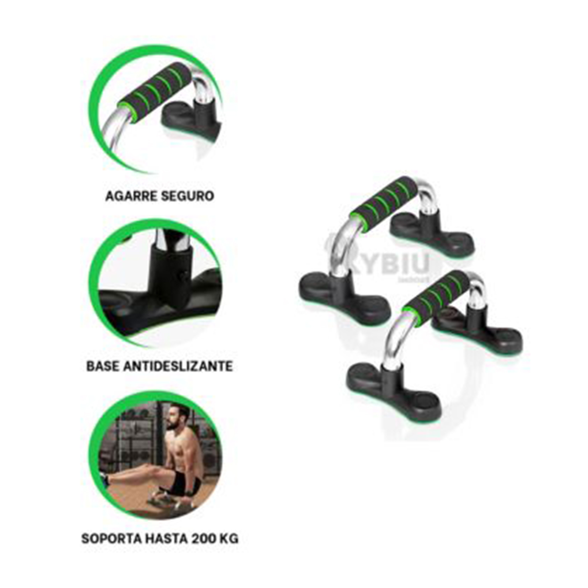 BARRA RYBIU DE30640 IDEAL BRAZOS VERDE NEUTRO + ENVOLTORIO DE REGALO - 4