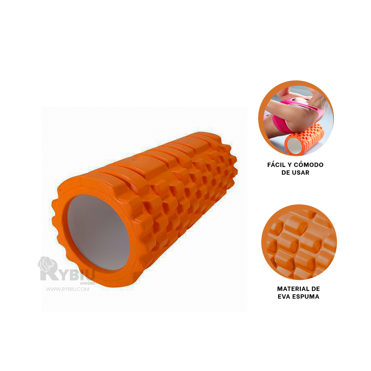 ROLLER RYBIU DE30647 LARGO 33CM COMPACTO Y UTIL NARANJA + PAPEL REGALO - 3