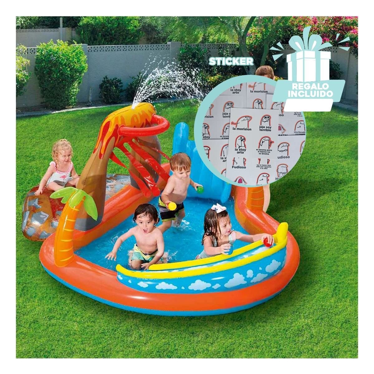 ZONA DE JUEGO BESTWAY 53069 265X265X104 CM INFLABLE PARA DIVERSION Y+REGALO STICKER - 1