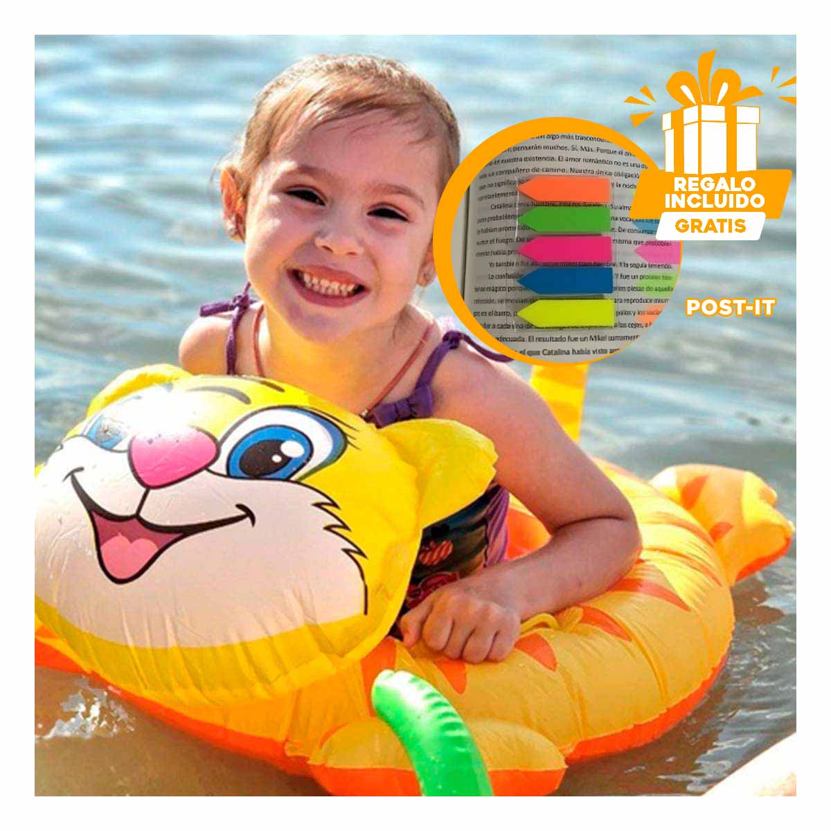 INFLABLE BONITO SUTIL DE TIGRE Y+BANDERITAS ADHESIVAS - 1