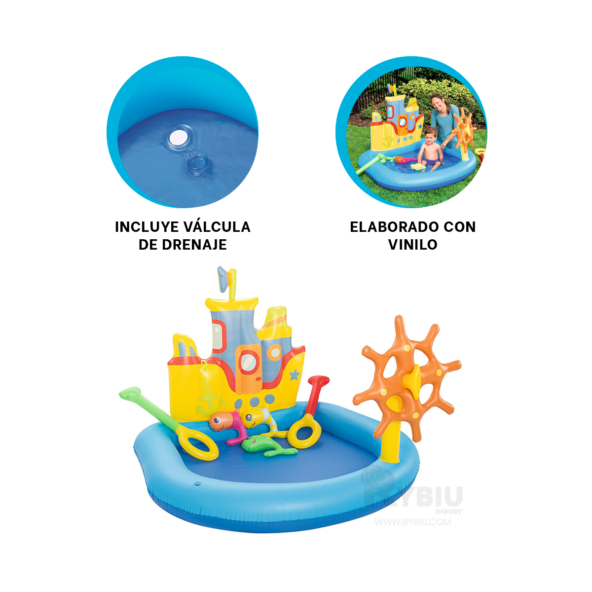 PISCINA RESISTENTE PARA CHILDREN Y+ENVOLTORIO DE REGALO - 2