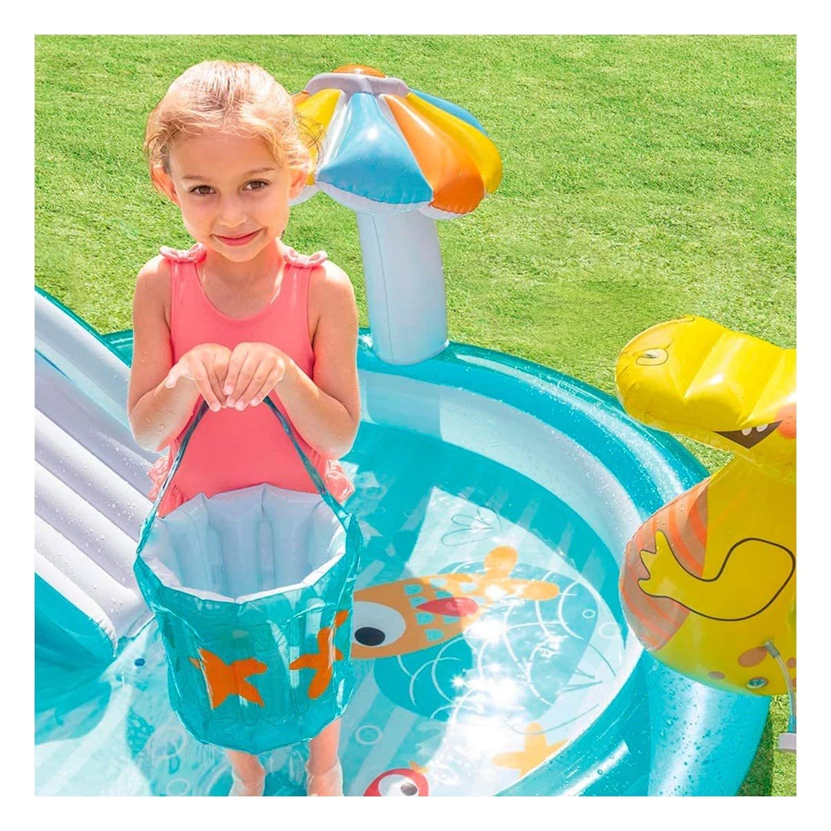 ESTACION INFANTIL INTEX 57165NP 57129NP 203X173X89 CM PISCINA PARA ACTIVIDADES Y+LIGAS REGALO - 1