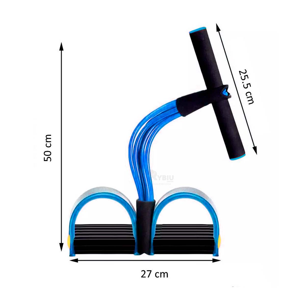 ELÁSTICO RYBIU DE30584 FIT CELESTE Y NEGRO + BANDERITAS ADHESIVAS - 5