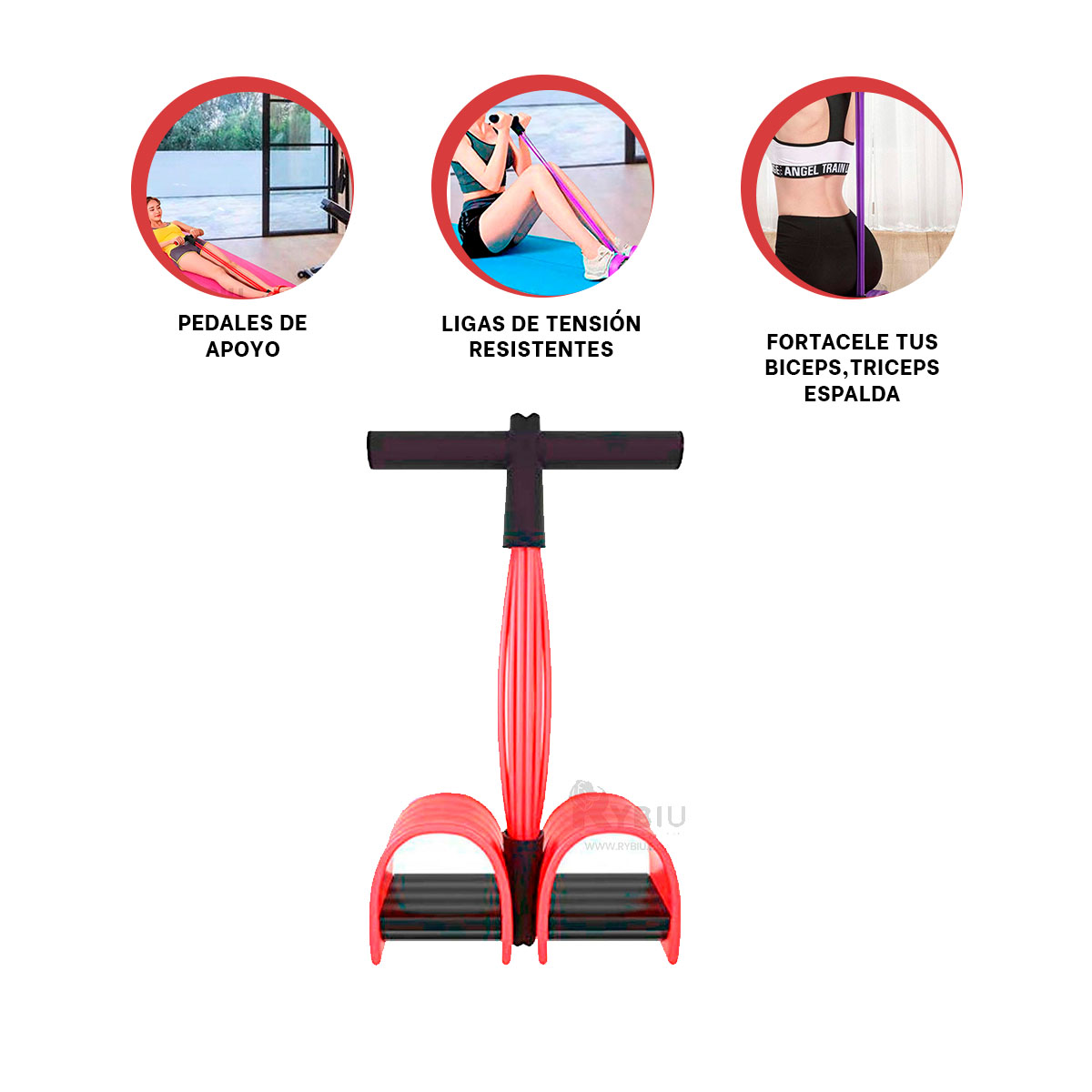 LIGA RYBIU DE30588 AJUSTABLE Y PRACTICA ROJO Y NEGRO + PAPEL REGALO - 4
