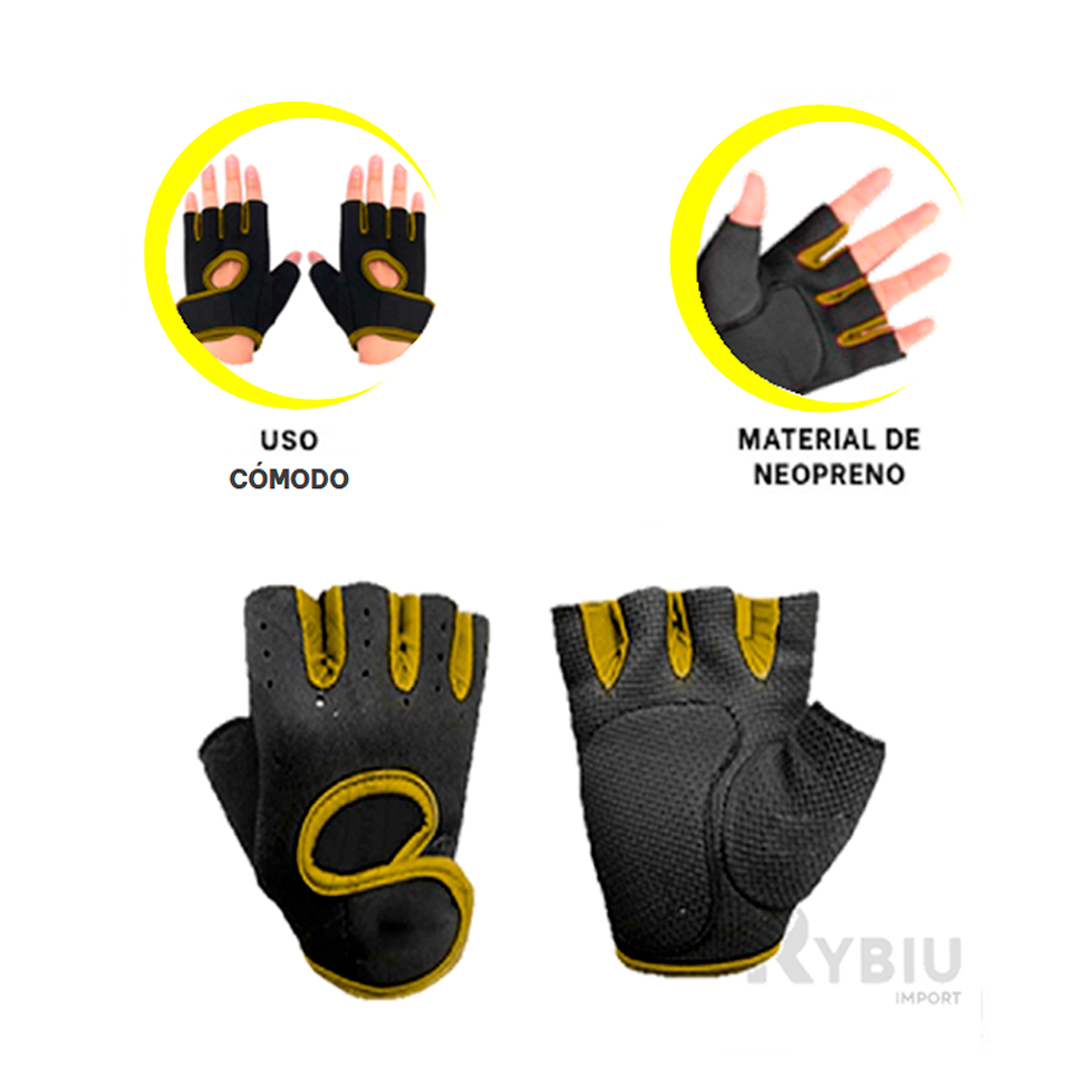 MITONES RYBIU DE30574 FITNESS AMARILLO + REGALO STICKERS - 3