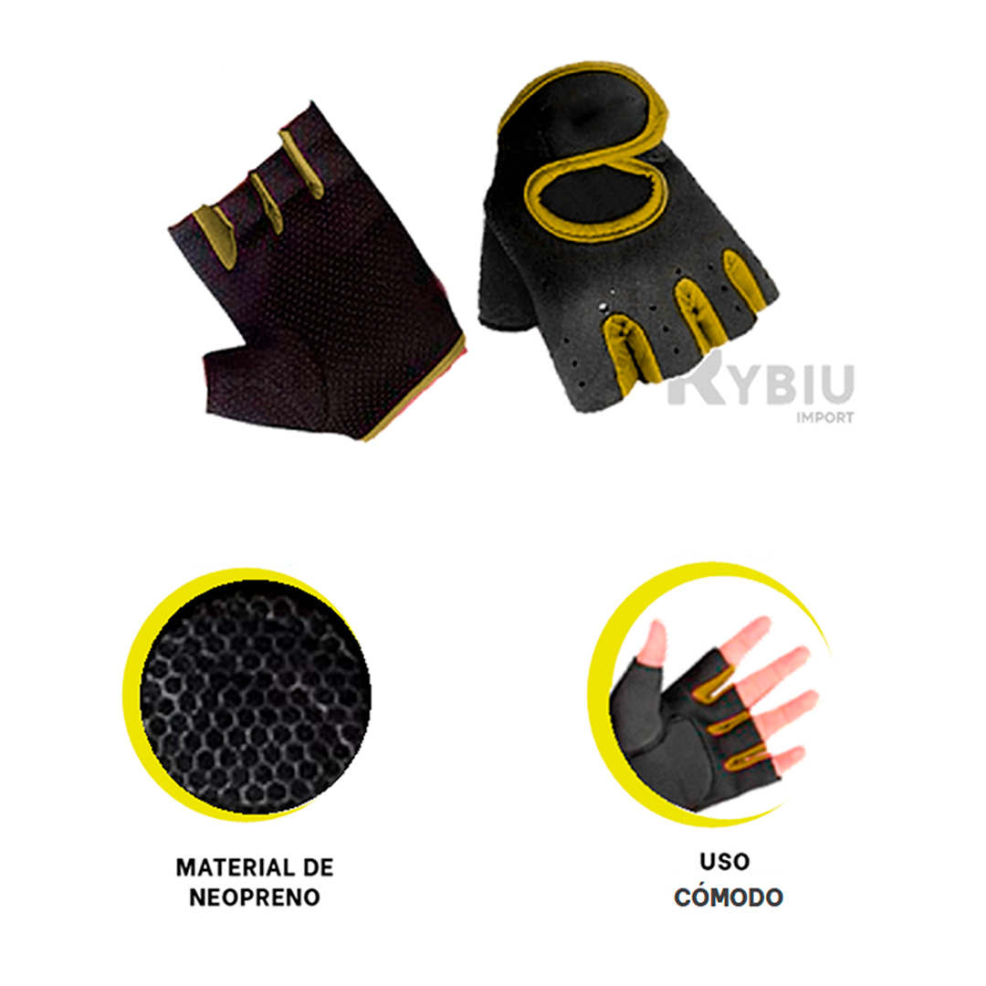 MITONES RYBIU DE30574 LEVANTAMIENTO DEPORTIVO AMARILLO + GIFT STICKERS - 3