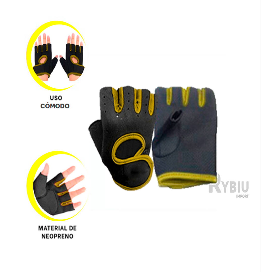 MITONES RYBIU DE30574 LEVANTAMIENTO DEPORTIVO AMARILLO + GIFT STICKERS - 4