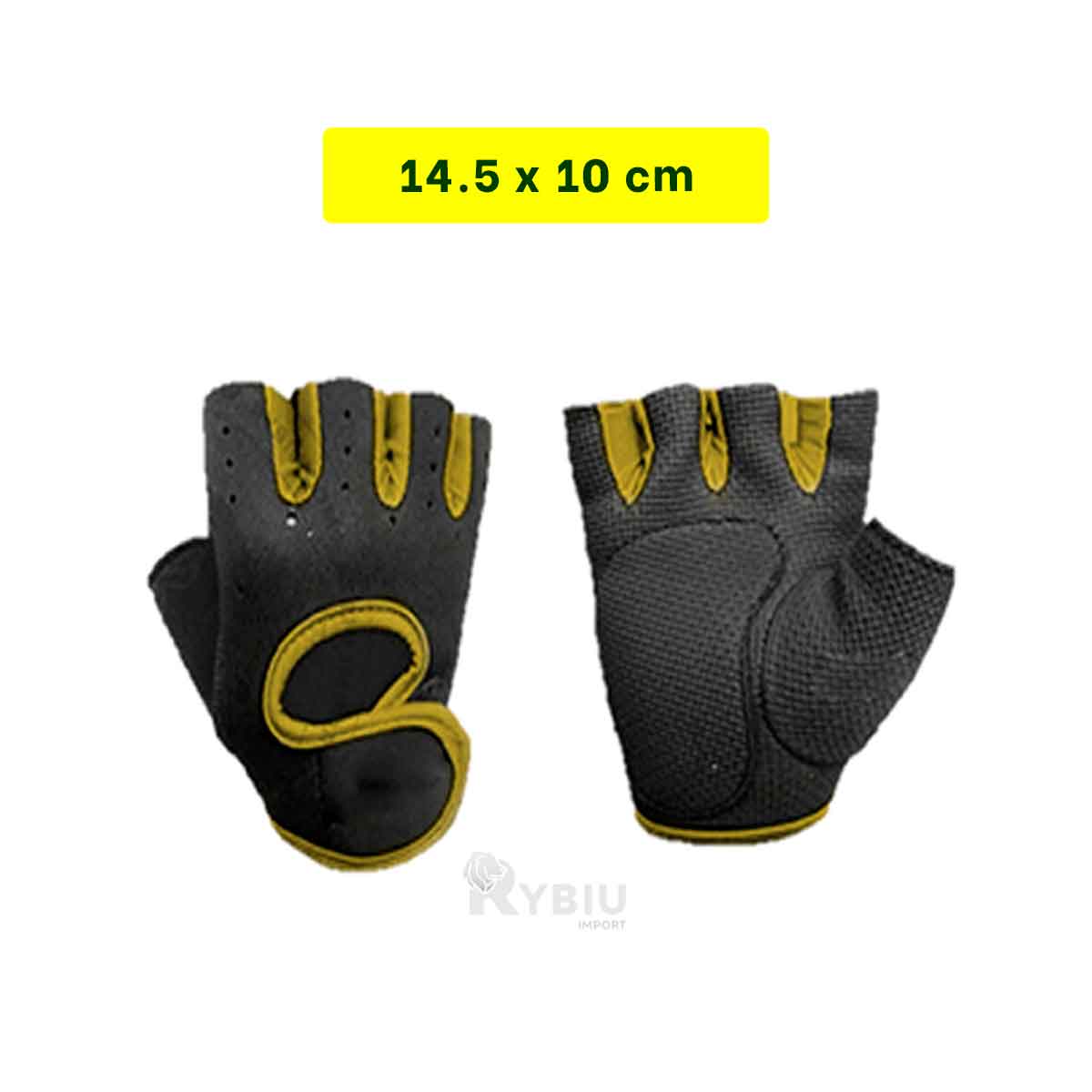 MITONES RYBIU DE30574 LEVANTAMIENTO DEPORTIVO AMARILLO + GIFT STICKERS - 5