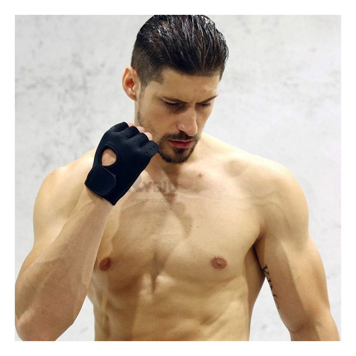 MITONES RYBIU DE30571 FITNESS NEGRO + ENVOLTORIO REGALO - 2