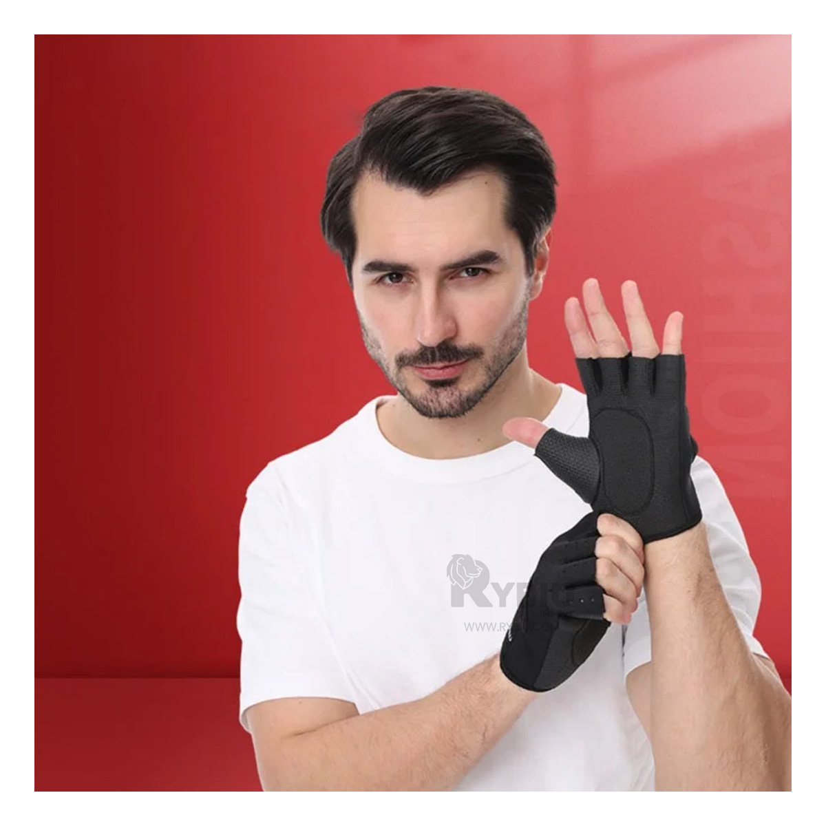 MITONES RYBIU DE30571 LEVANTAMIENTO DEPORTIVO NEGRO + GIFT STICKERS - 2