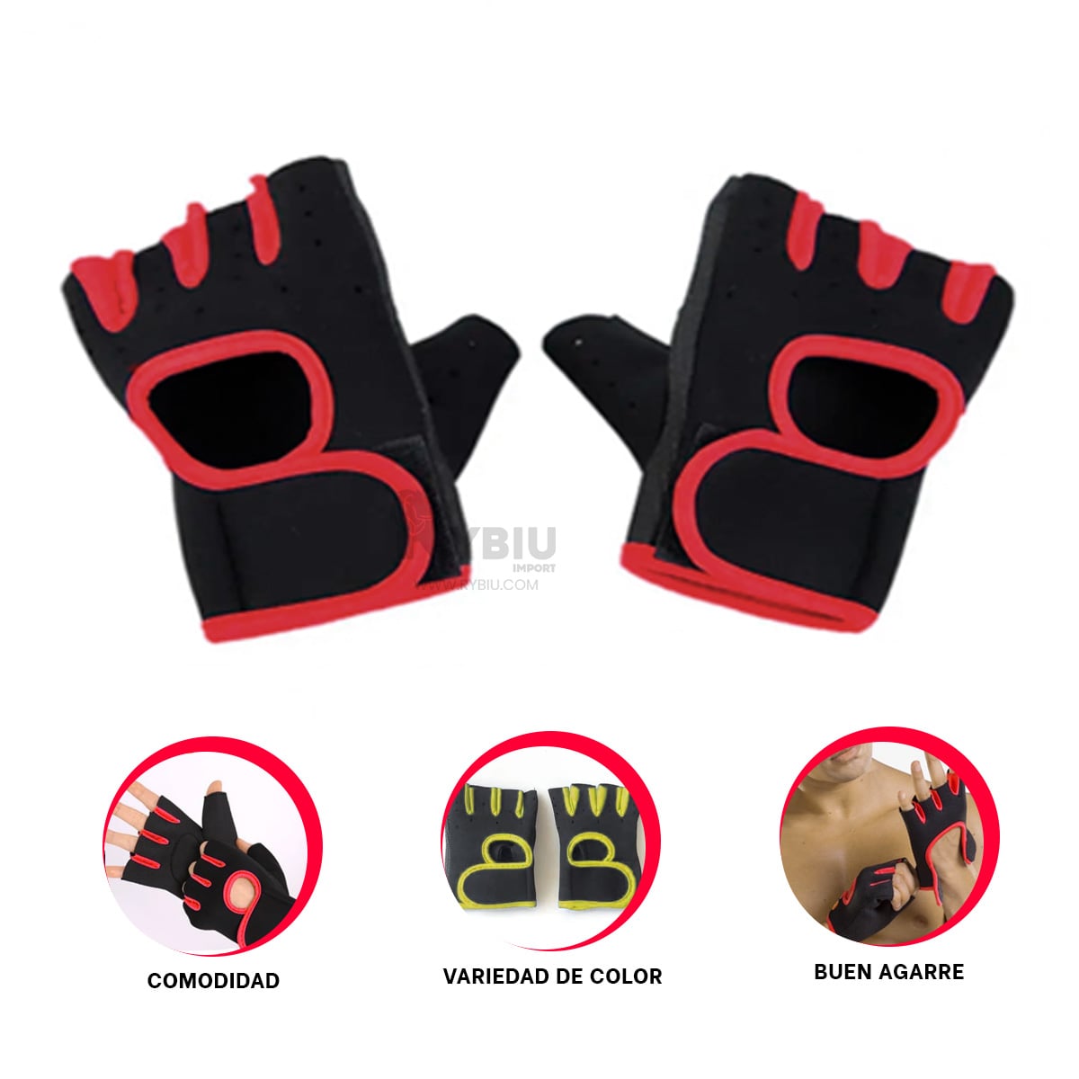 MITONES RYBIU DE30572 EJERCITARSE COMODOS ROJO + GIFT MINIAGENDA - 4