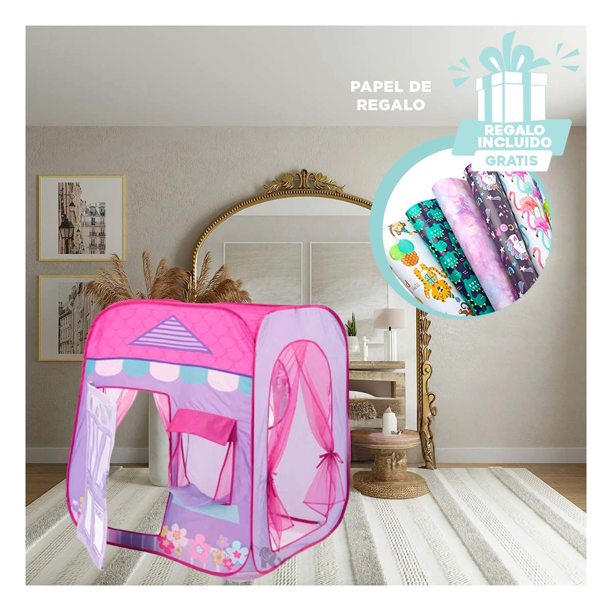 BOUTIQUE INFANTIL Y ADAPTABLE EN LILA Y+PAPEL DE REGALO - 1