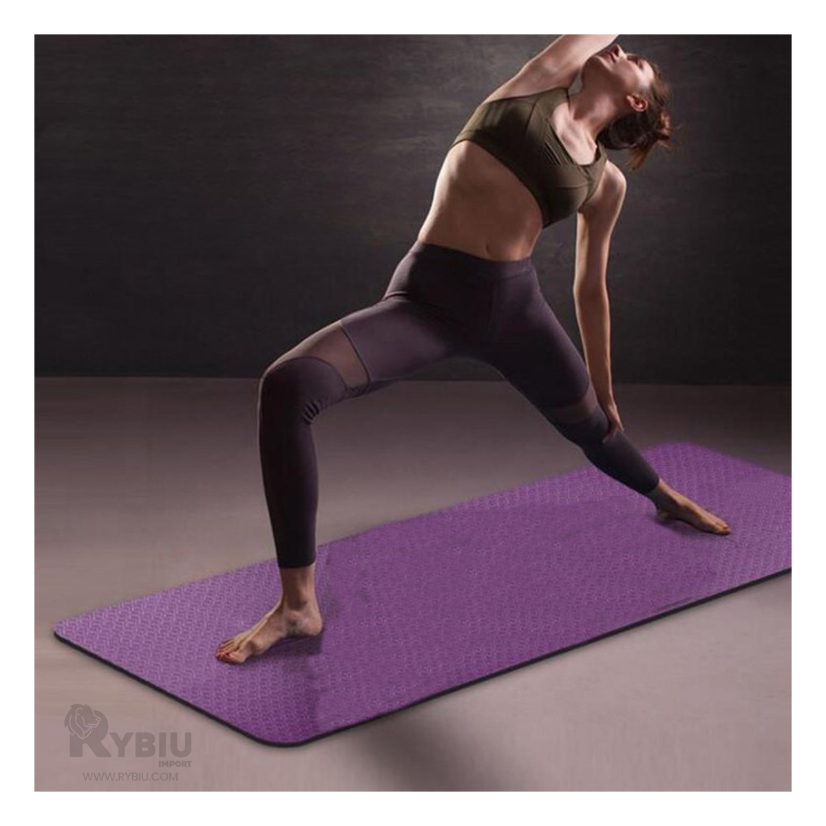 COLCHONETA RYBIU DE30620 8MM YOGA LILA + BANDERITAS ADHESIVAS - 3