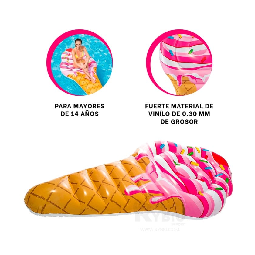 SALVAVIDAS DIDACTICODE HELADO 107X224CM Y+REGALO STICKERS - 1