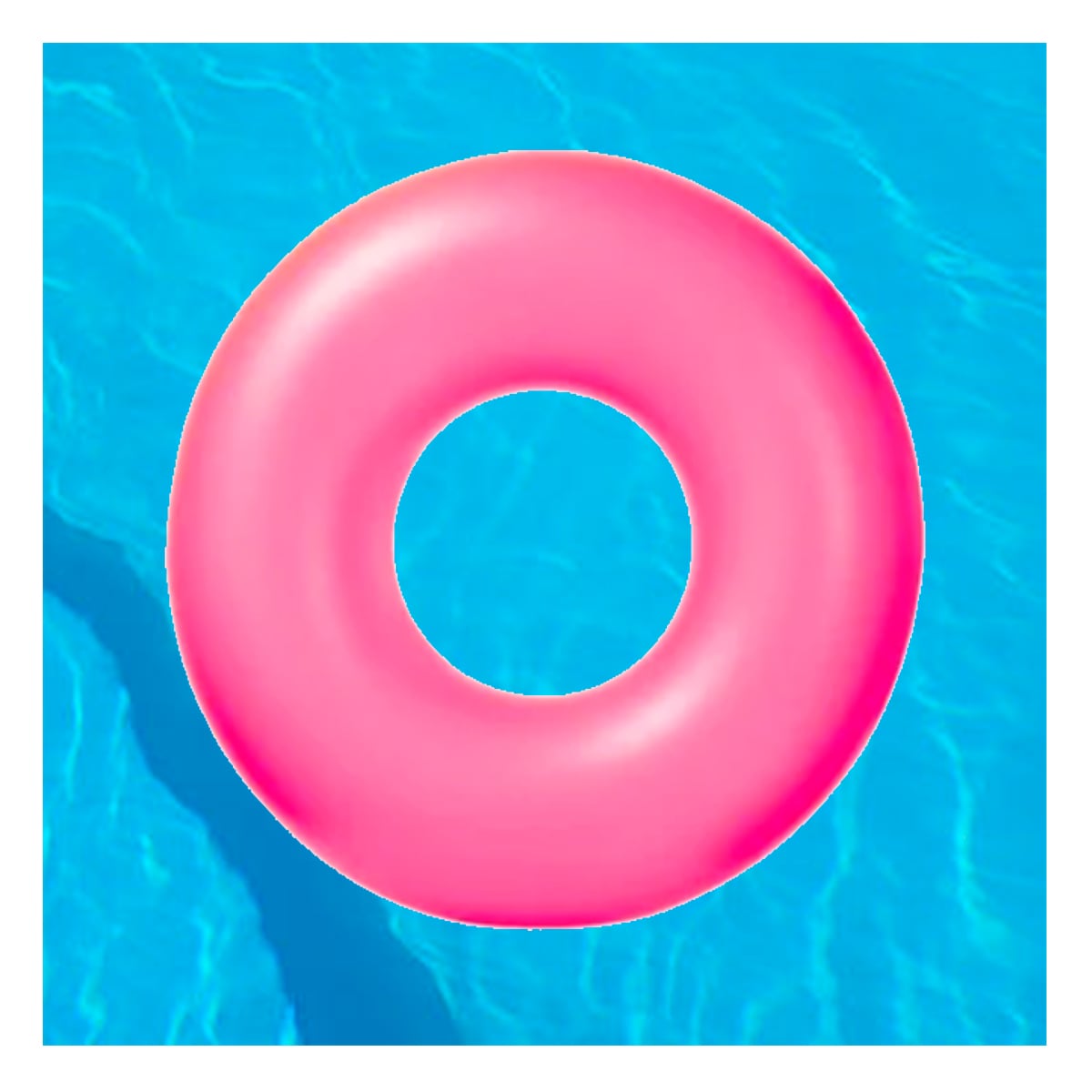 FLOTANTE SIMPLE 91CM EN ROSADO NEON Y+BANDERITAS ADHESIVAS - 1