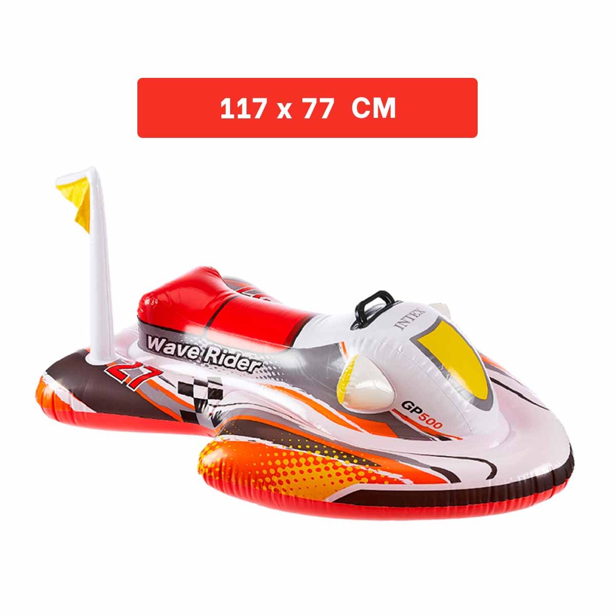 FLOTADOR INFANTIL MOTO 117 X 77 CM LIGERO Y SEGURO Y+LIGAS REGALO - 4