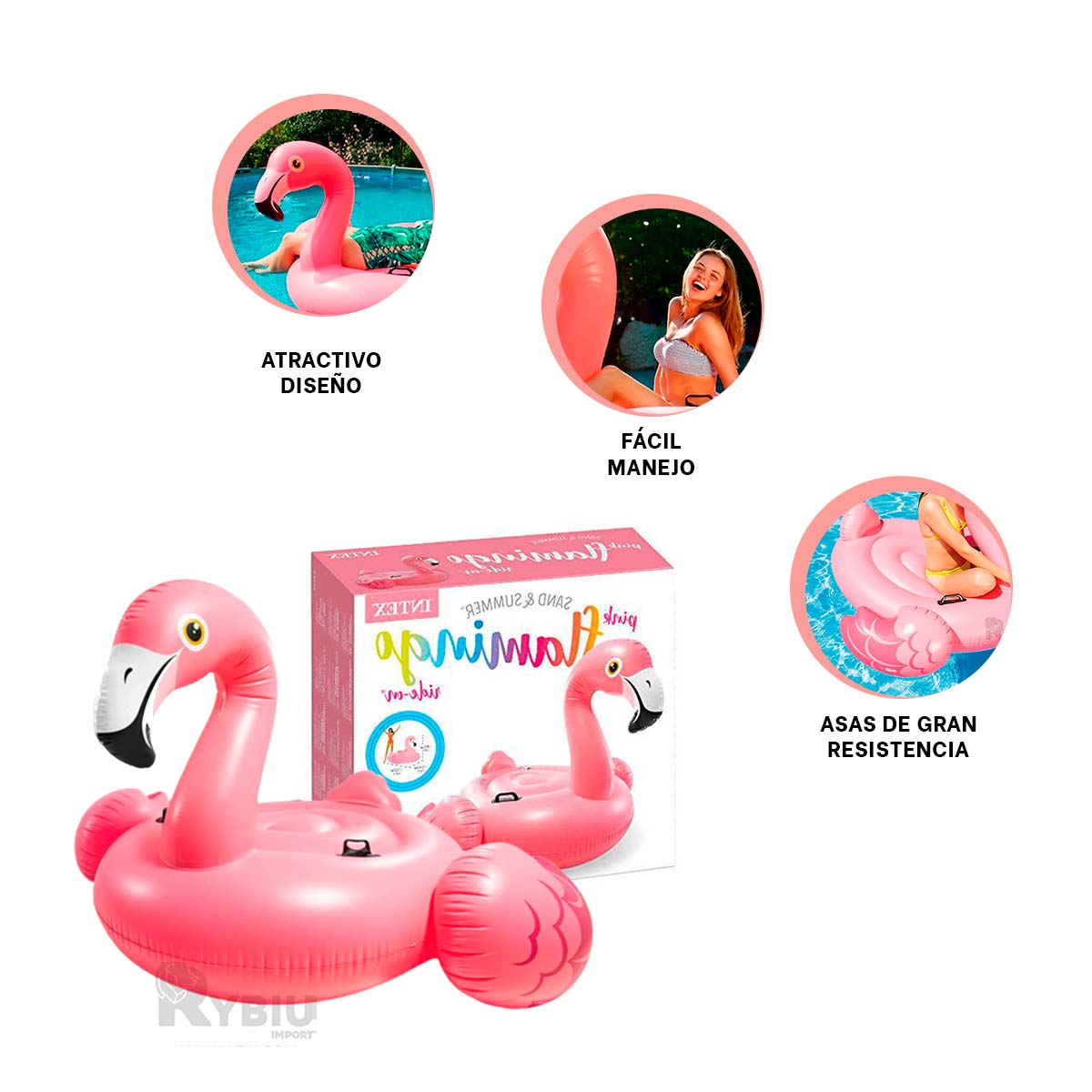 INFLABLE DE FLAMENCO 218X211X136 Y+REGALO LIGAS PARA PEINAR - 2