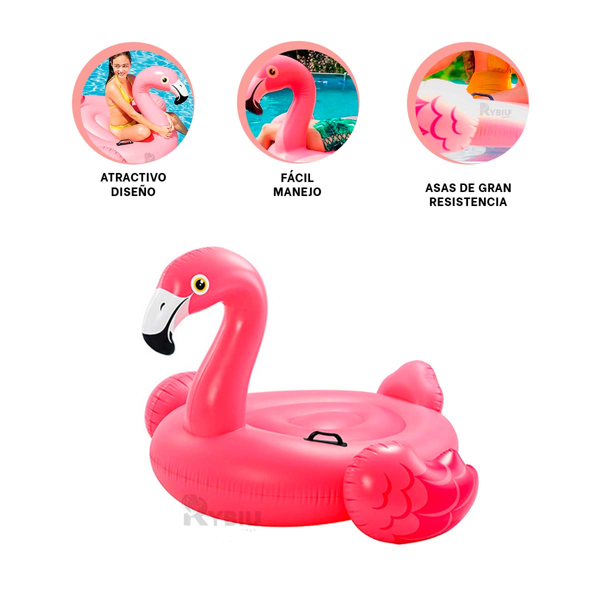INFLABLE DE FLAMENCO 218X211X136 Y+REGALO LIGAS PARA PEINAR - 3