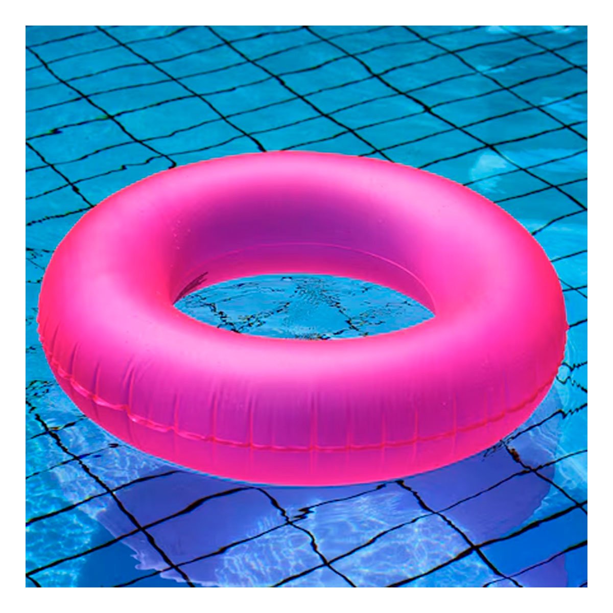 JUGUETE NEON 91 CM INFLABLE DIVERTIDO Y SEGURO ROSADO NEON PARA PISCINA INFANTIL Y+LIGAS REGALO - 1
