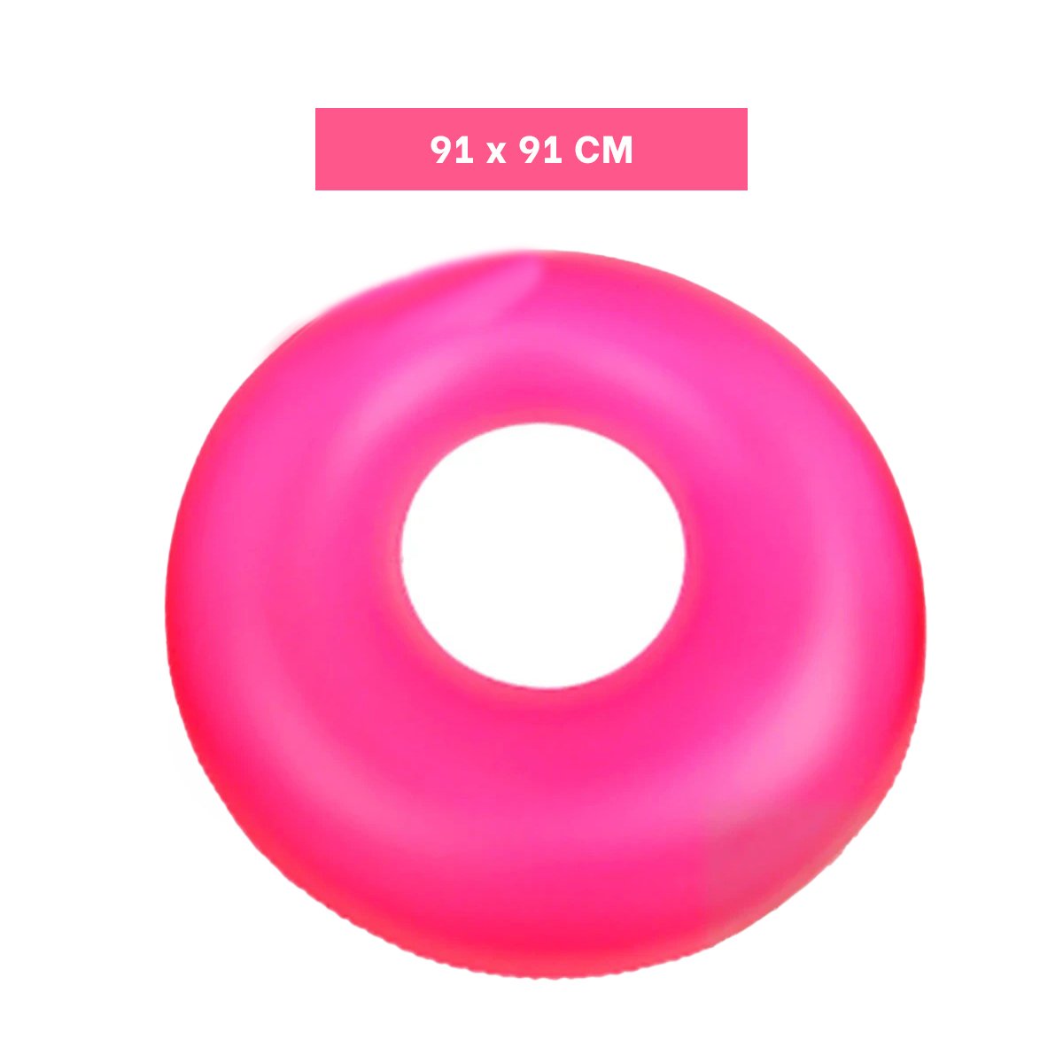 JUGUETE NEON 91 CM INFLABLE DIVERTIDO Y SEGURO ROSADO NEON PARA PISCINA INFANTIL Y+LIGAS REGALO - 4