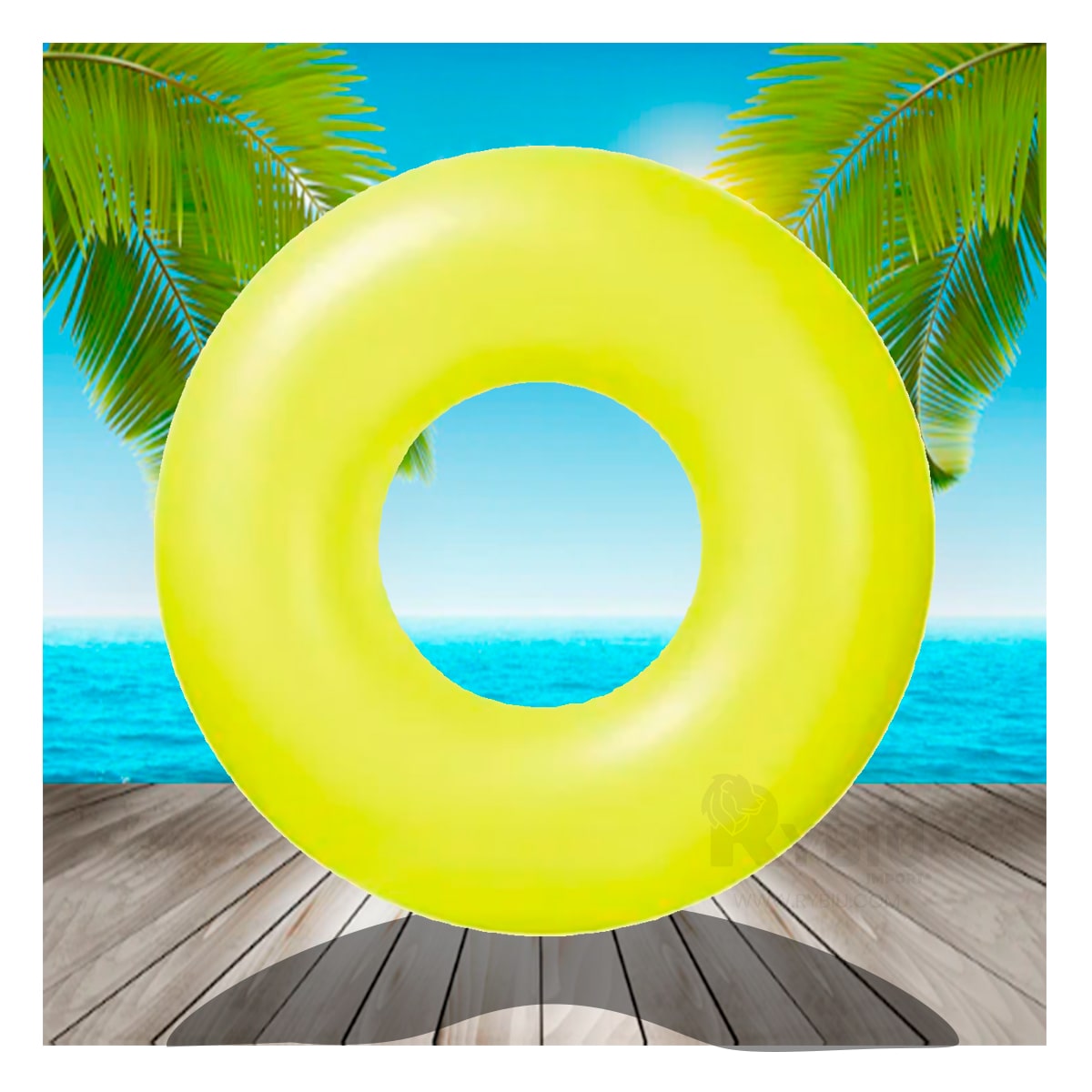INFLABLE LIGERO DE 91CM EN AMARILLO NEON Y+REGALO STICKERS - 3