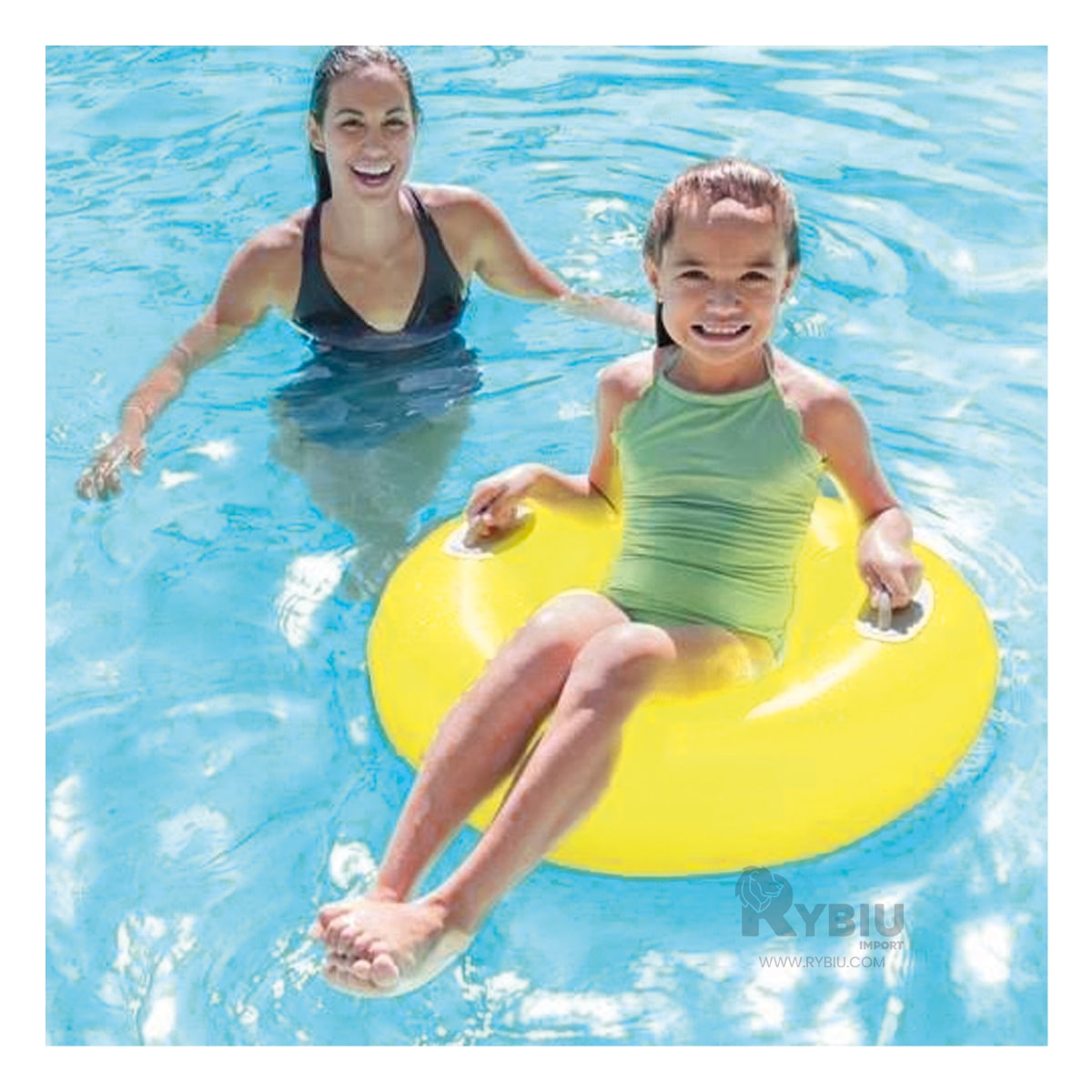 FLOTANTE DE 91CM AMARILLO NEON Y+REGALO LIGAS PARA PEINAR - 3