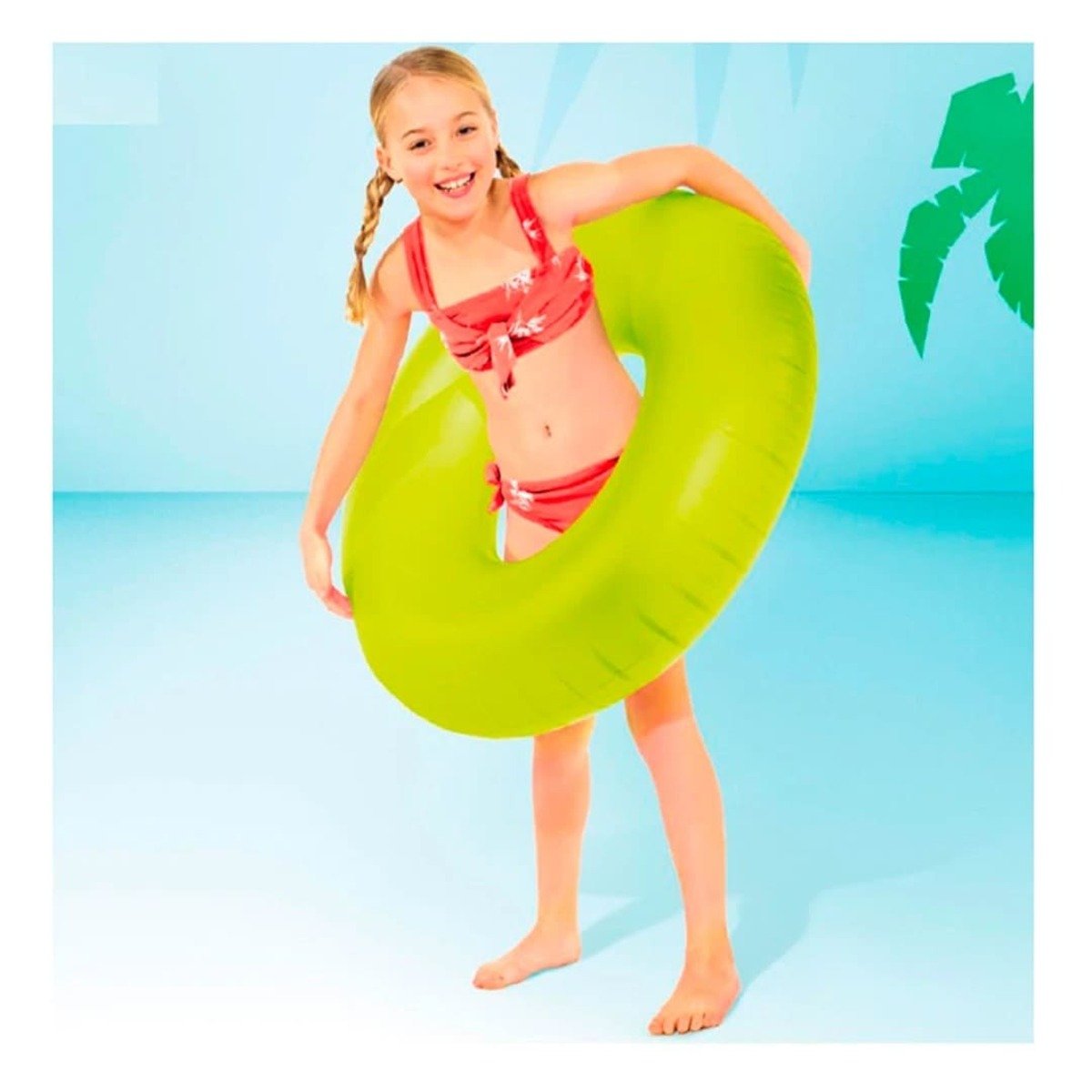 FLOTADOR PARA PISCINA NEON AMARILLO 91 CM DIVERTIDO Y COLORIDO Y+POST IT - 2