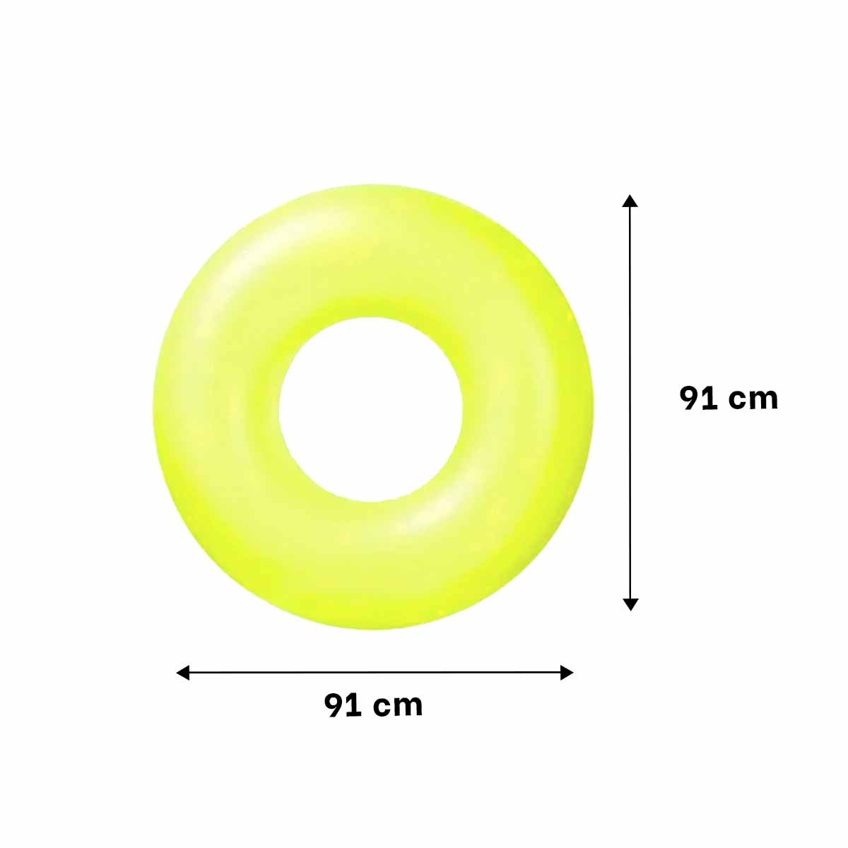 FLOTADOR PARA PISCINA NEON AMARILLO 91 CM DIVERTIDO Y COLORIDO Y+POST IT - 4