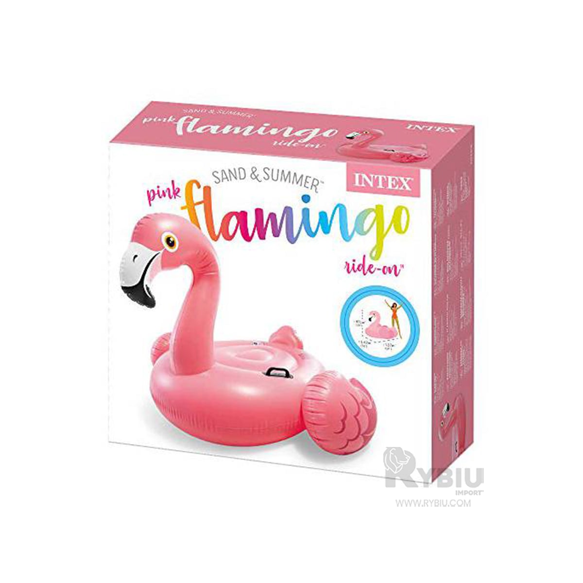 SALVAVIDAS LIGERO DE FLAMENCO 218X211X136CM Y+GIFT STICKERS - 3