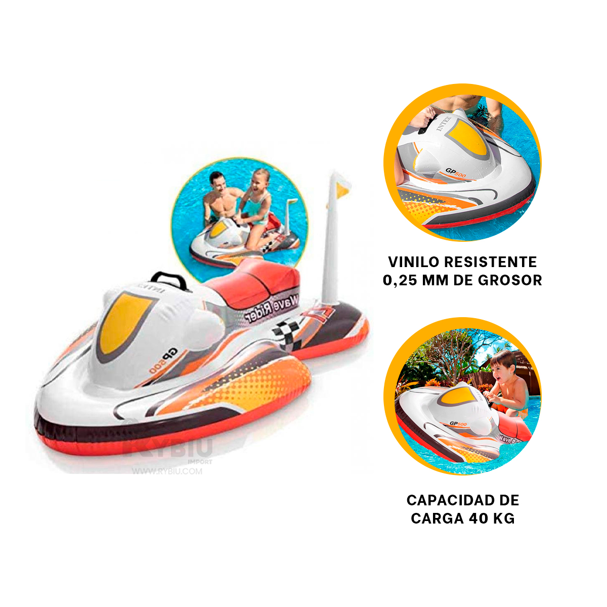 FLOTANTE ERGONOMICO DE MOTO Y+BANDERITAS ADHESIVAS - 2