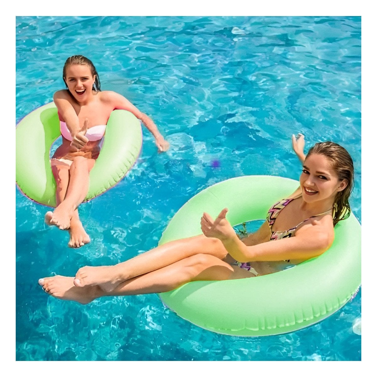 JUGUETE NEON VERDE 91 CM INFLABLE PARA PISCINA Y+LIGAS REGALO - 2