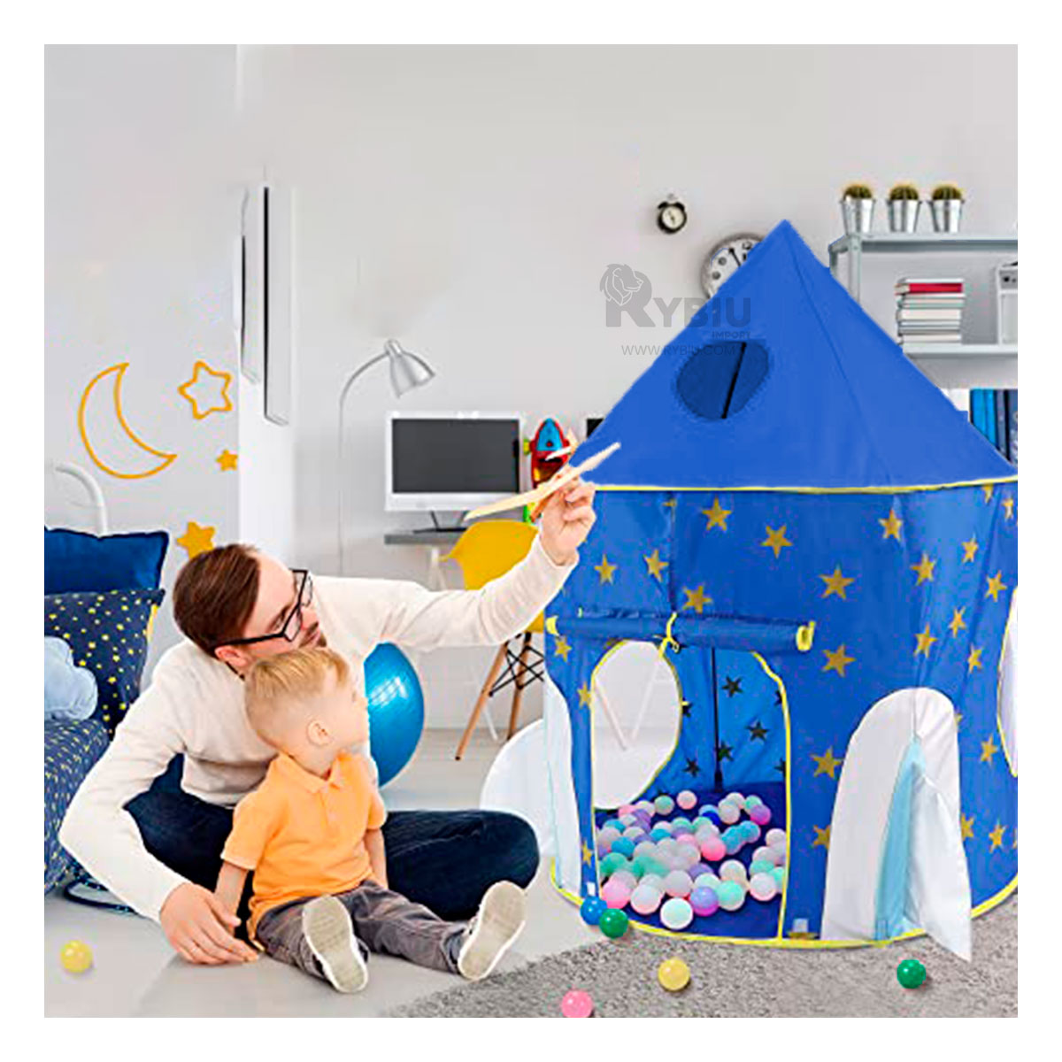 CARPA DE POLESTEROL EN COLOR AZUL Y+GIFT MINIAGENDA - 3