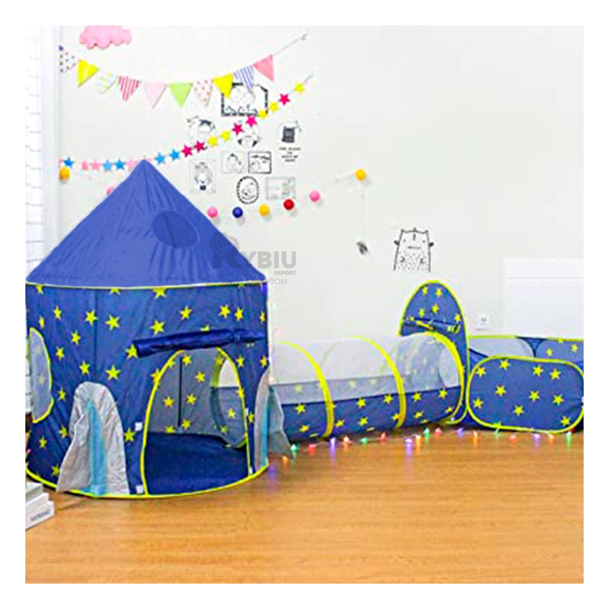 CARPA DE DIVERSION INFANTILES EN AZUL Y+GIFT STICKERS - 4