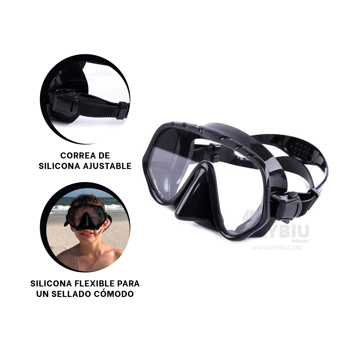 VISORES RYBIU W-1001 NEGRO FACIL UTILIZAR + REGALO STICKERS - 2