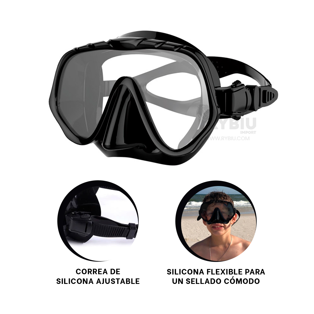 VISORES RYBIU W-1001 NEGRO FACIL UTILIZAR + REGALO STICKERS - 3