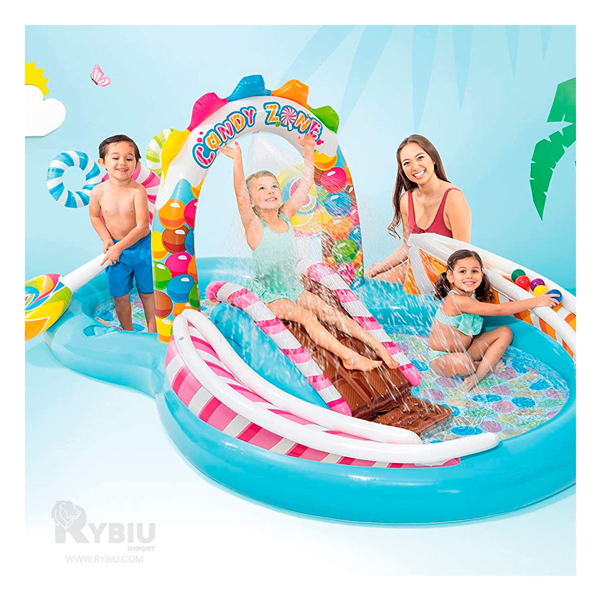 INFLABLE CON RESBALADIZA Y+ENVOLTORIO DE REGALO - 2