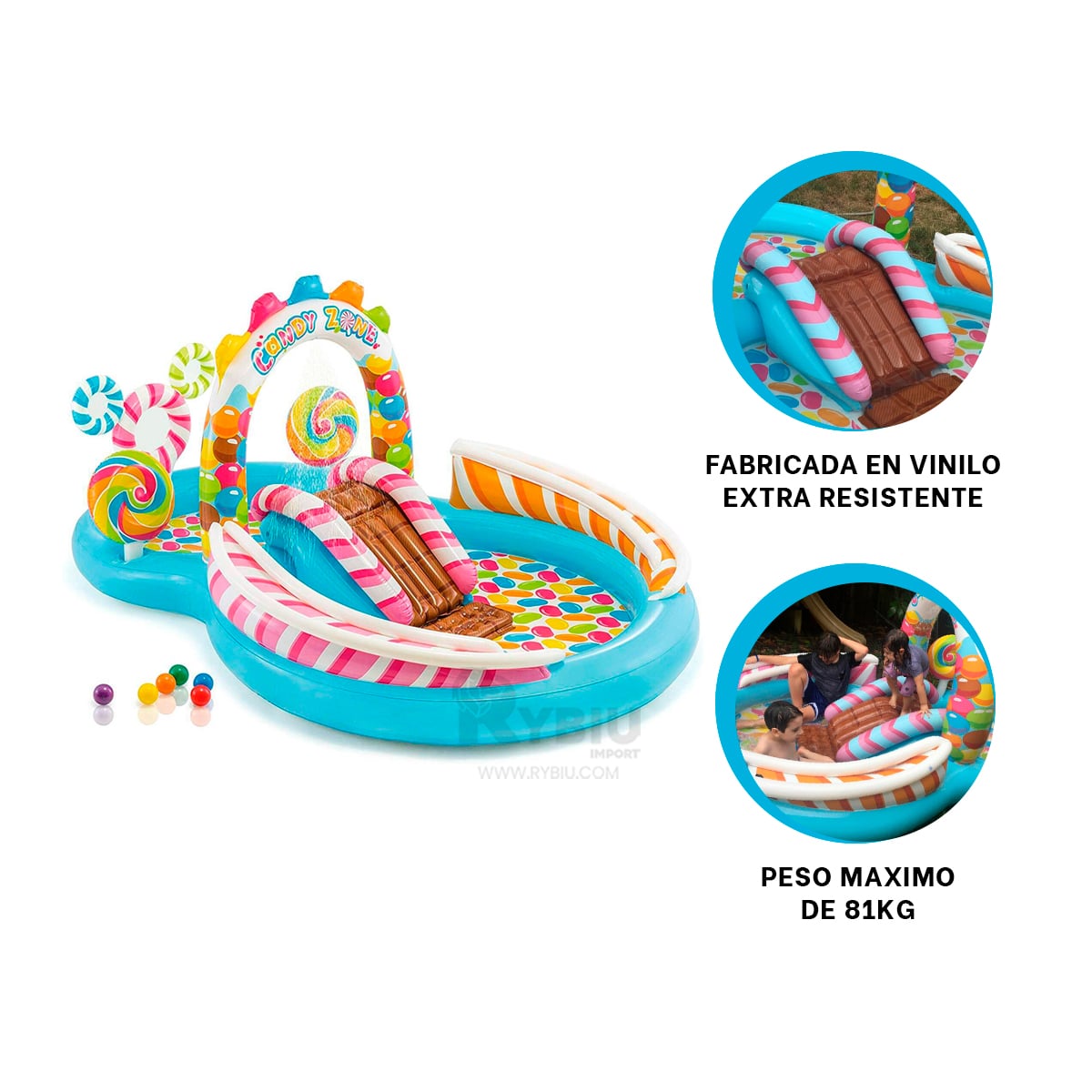 INFLABLE CON RESBALADIZA Y+ENVOLTORIO DE REGALO - 3