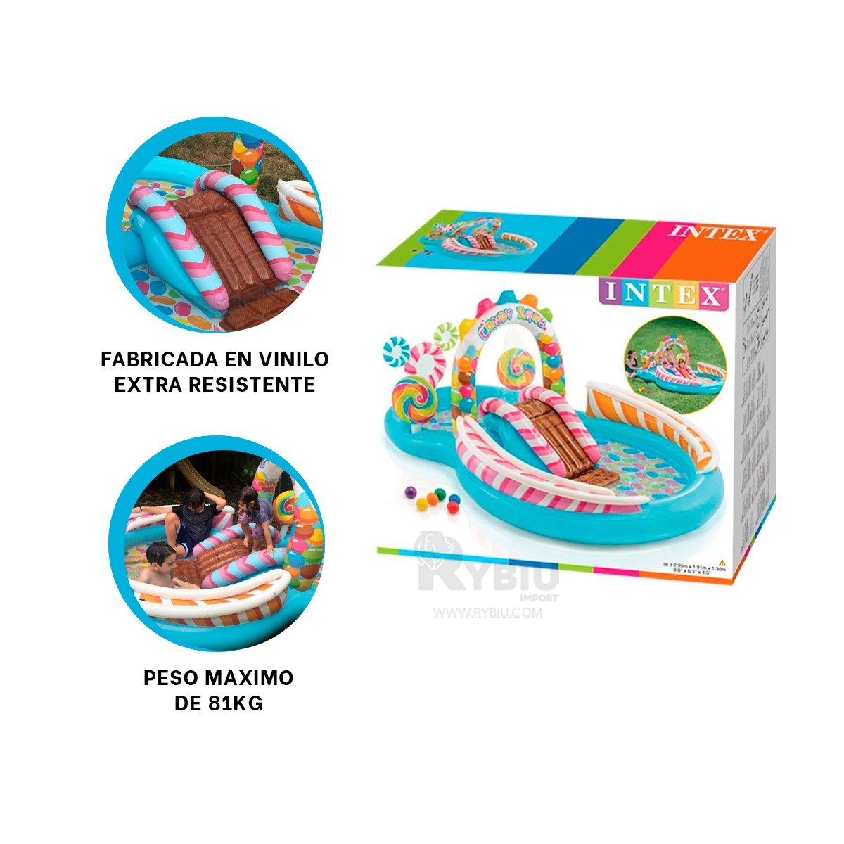 INFLABLE CON RESBALADIZA Y+ENVOLTORIO DE REGALO - 4
