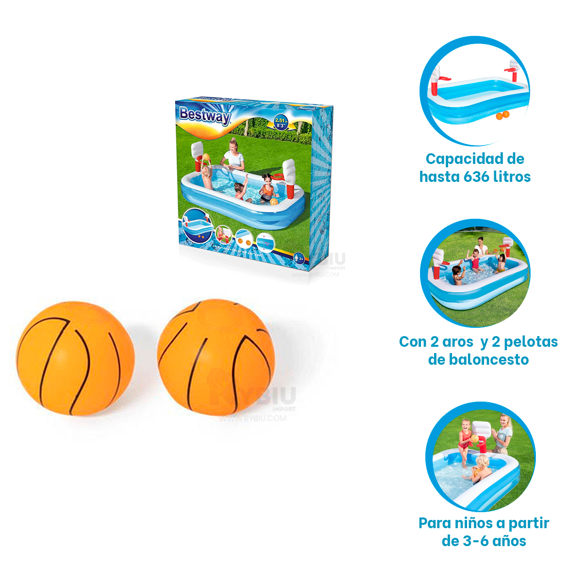 INFLABLE CON FACIL ARMADO MULTICOLOR Y+REGALO AGENDITA - 1