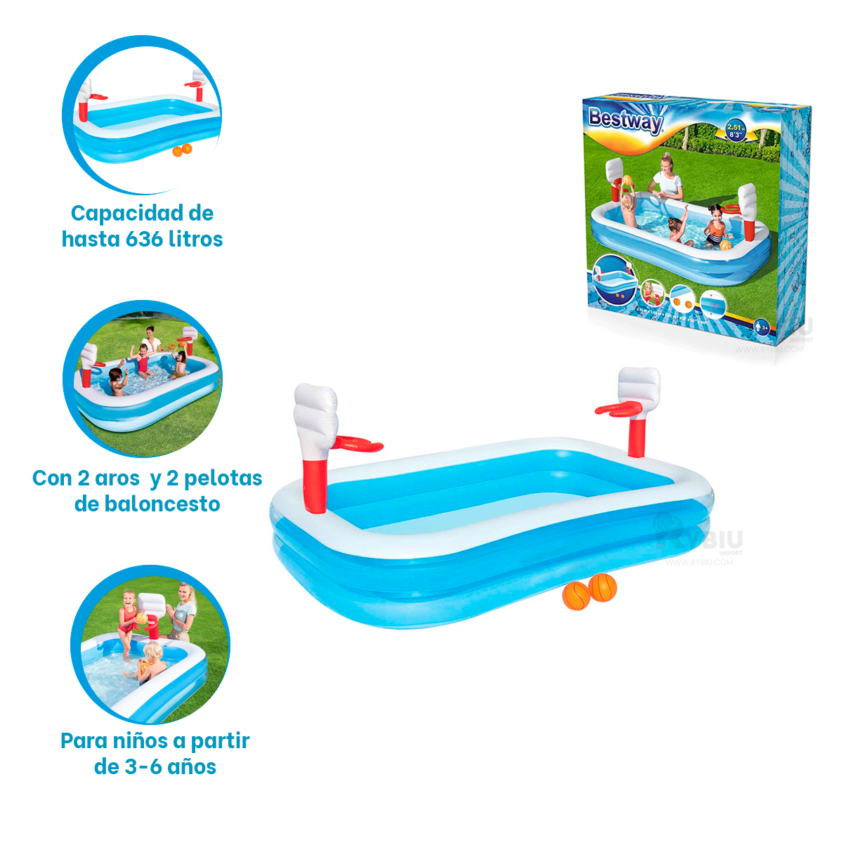 INFLABLE PARA JUGAR EN MULTICOLOR Y+ENVOLTORIO DE REGALO - 1
