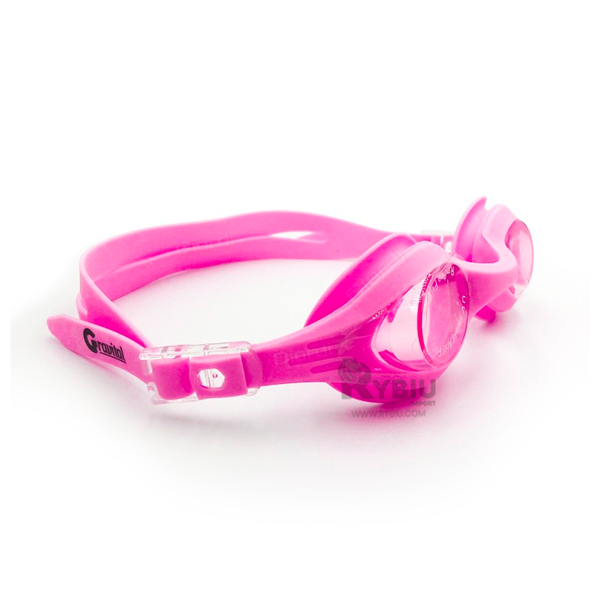 ANTEOJOS RYBIU MG-FD590 ROSADO ENTRENAMIENTO BUCEO + REGALO STICKERS - 1
