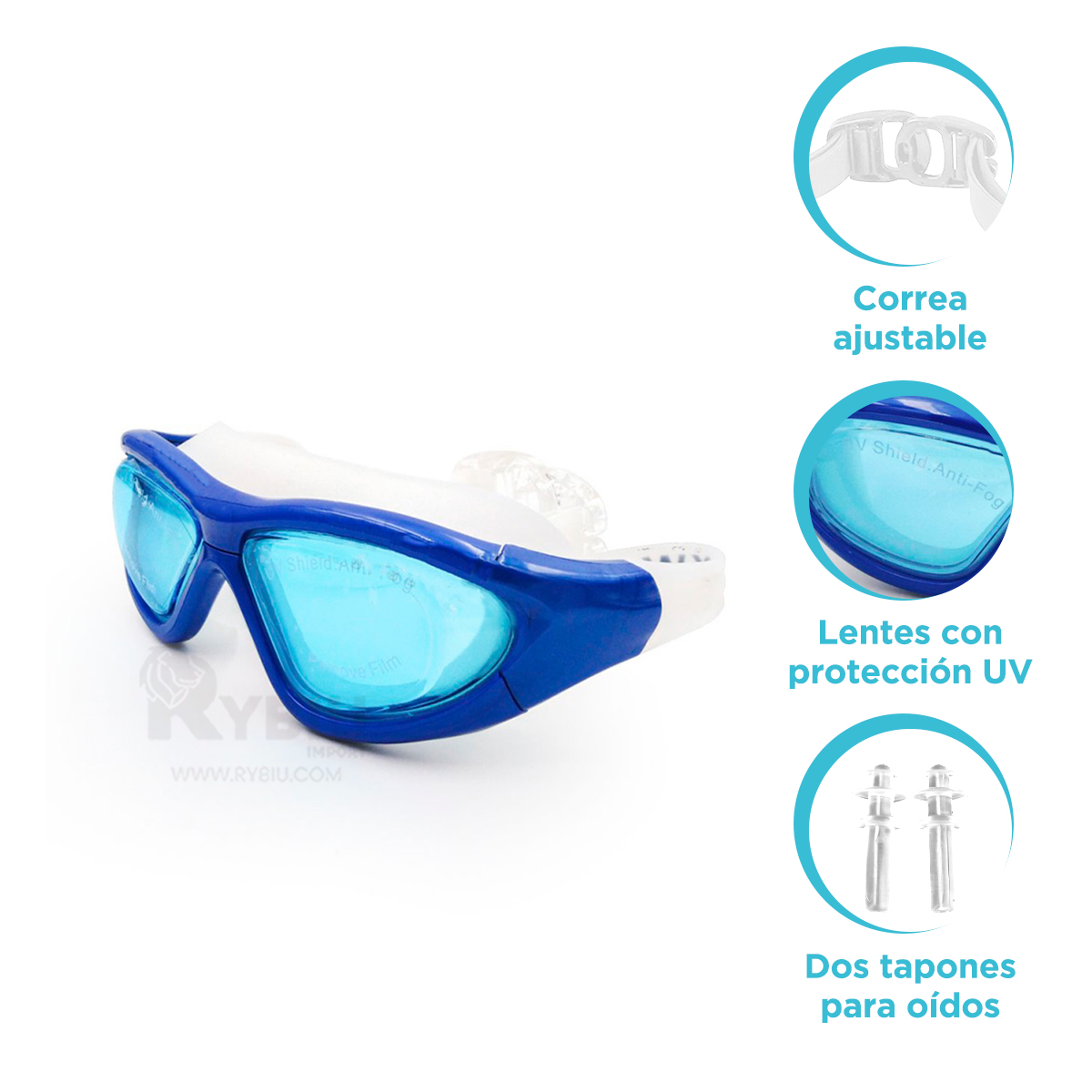 ANTEOJOS RYBIU MG-FD918 CELESTE ERGONOMICOS NIÑOS + REGALO AGENDITA - 3